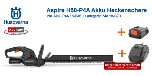 Husqvarna Aspire Akku-Heckenschere H50-P4A Set