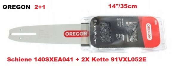 Oregon Führungsschiene 140SXEA041 + 2 Sägekette 91VXL052E