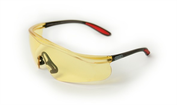 Oregon Schutzbrille Gelb, Rahmen Schwarz/Rot - Q525250