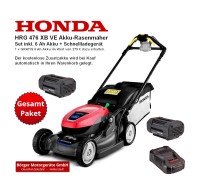 Honda Rasenmäher HRX 476 XB VE Set + GRATIS 6 Ah Akku